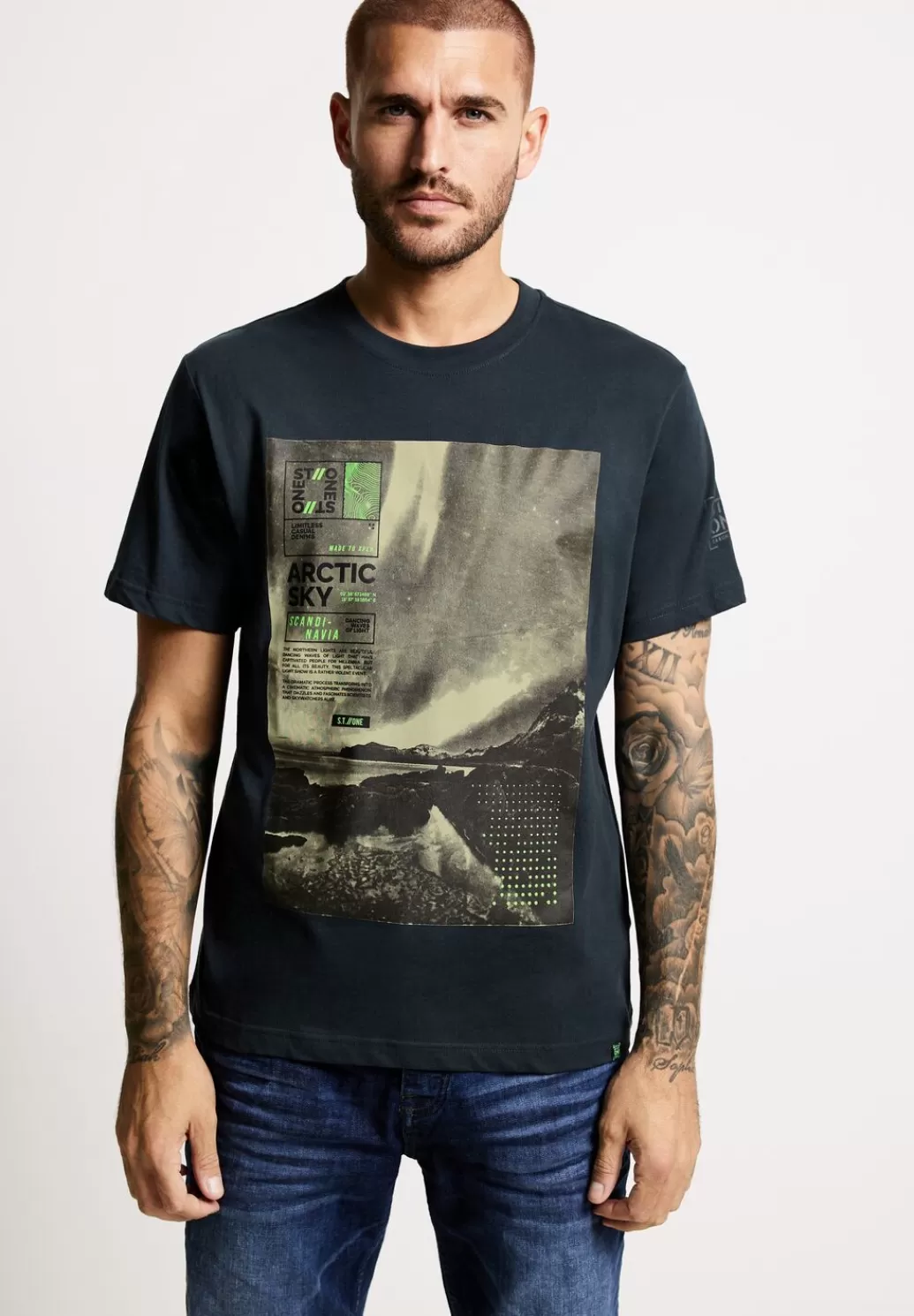 Street One Arctic Sky Foto T-Shirt^Herren T-Shirts & Polos