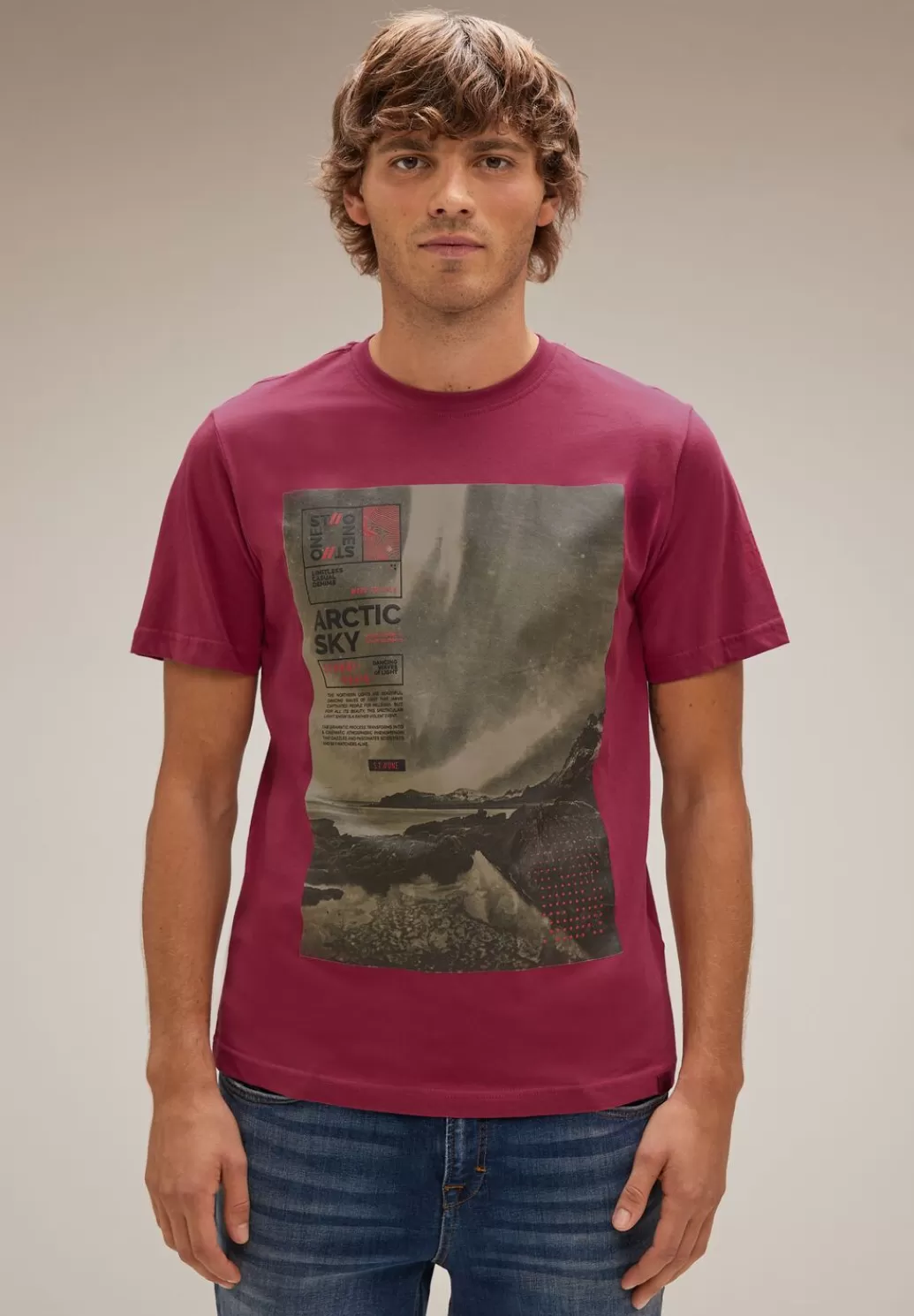 Street One Arctic Sky Foto T-Shirt^Herren T-Shirts & Polos