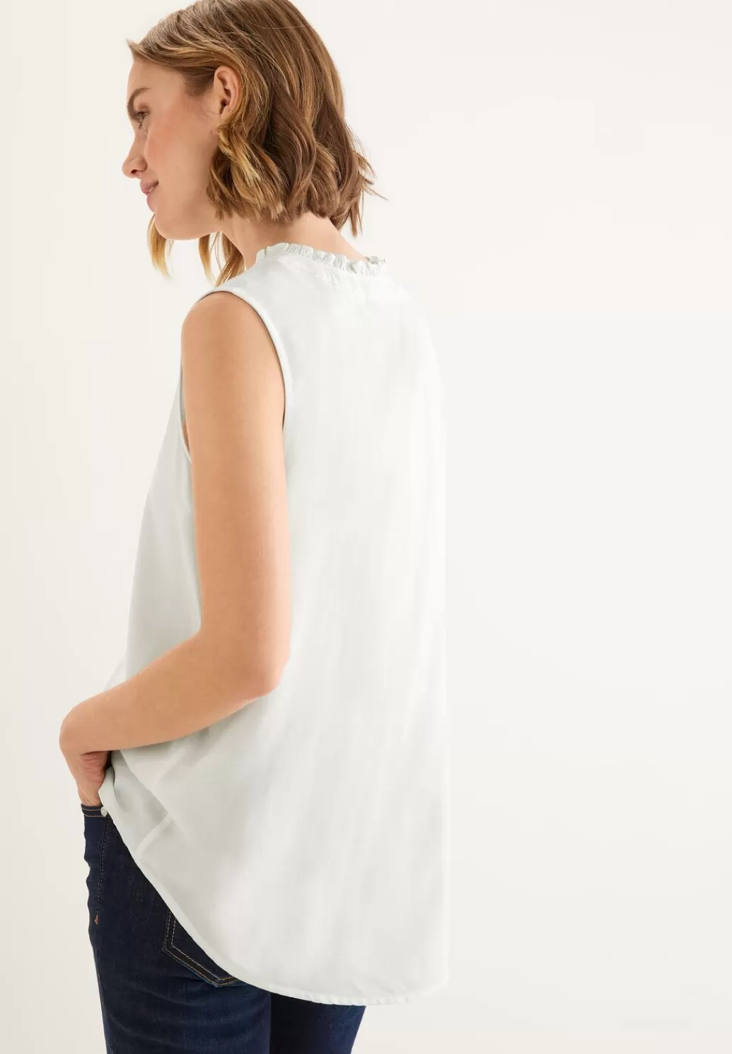 Street One Armellose Bluse Mit Ruschen^Damen Armellose Blusen