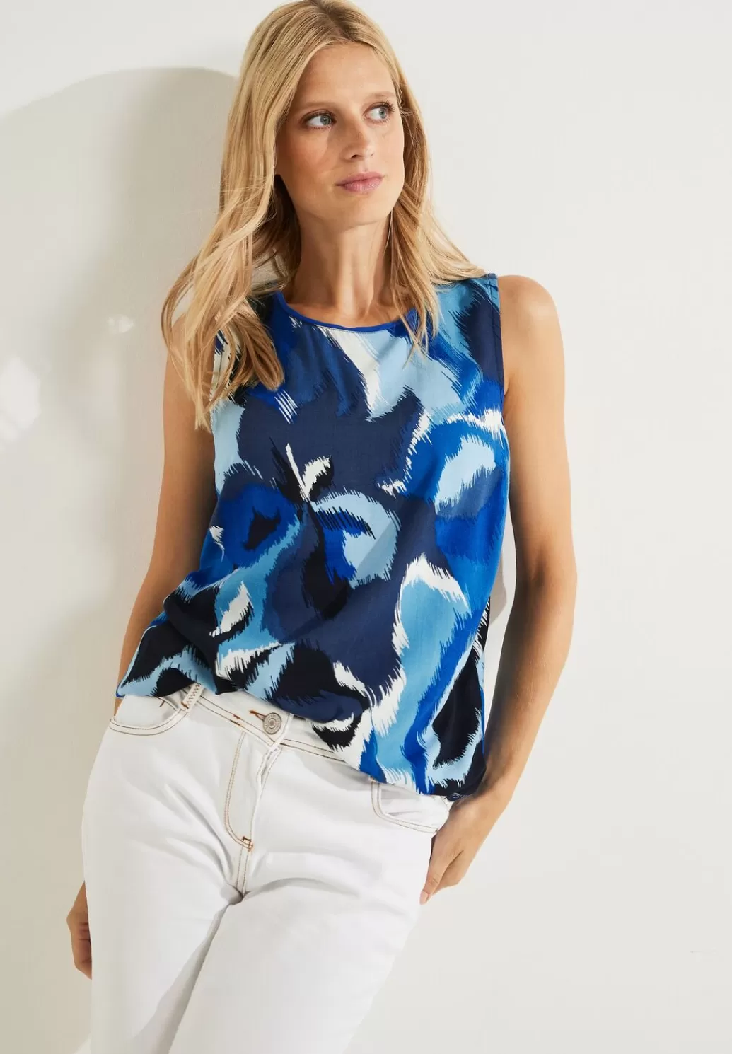 Street One Armellose Printbluse^Damen Armellose Blusen