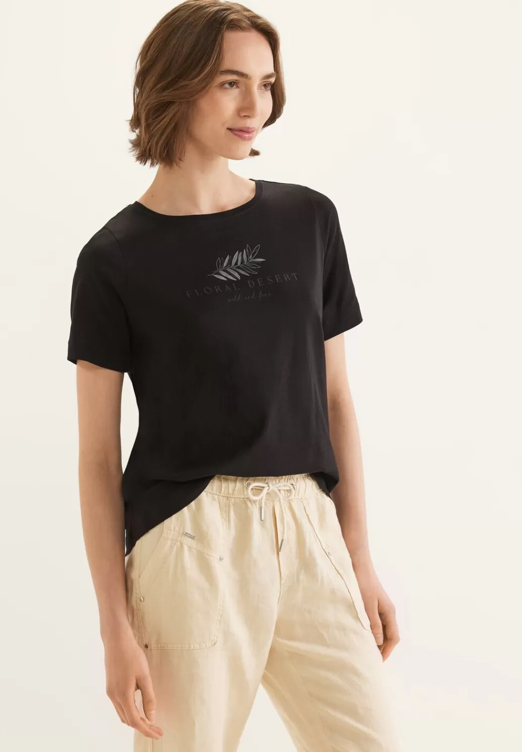 Street One Basic Partprint T-Shirt^Damen Shirts