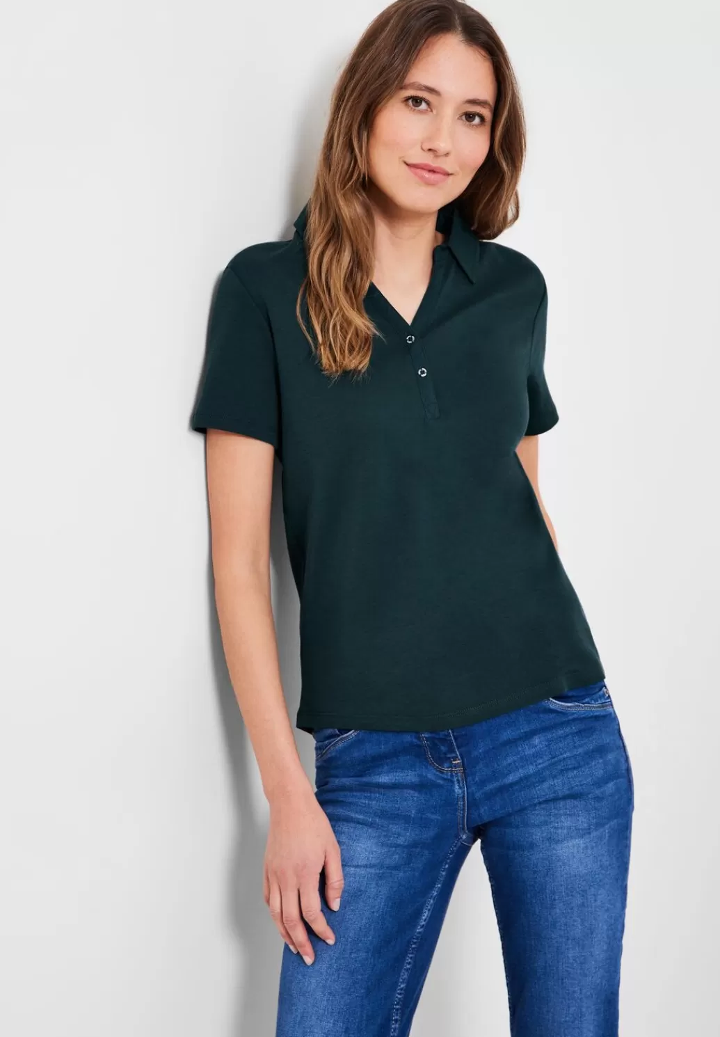 Street One Basic Poloshirt In Unifarbe^Damen Shirts