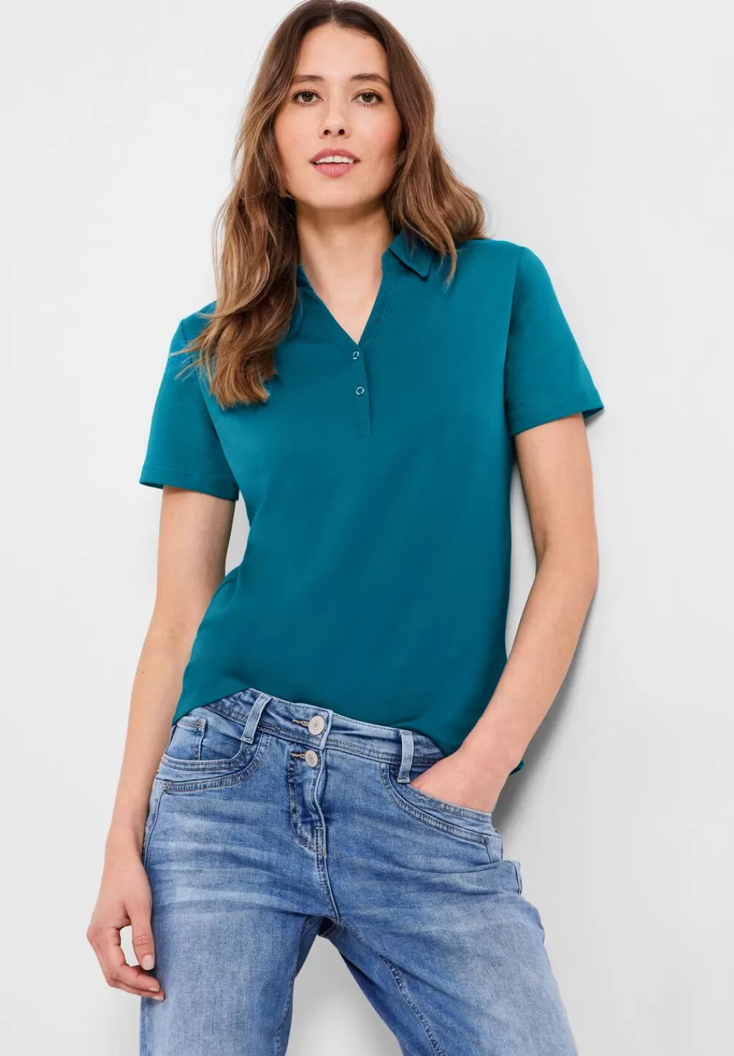 Street One Basic Poloshirt In Unifarbe^Damen Shirts