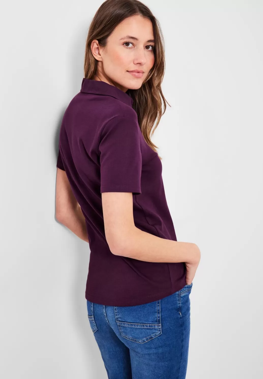 Street One Basic Poloshirt In Unifarbe^Damen Shirts