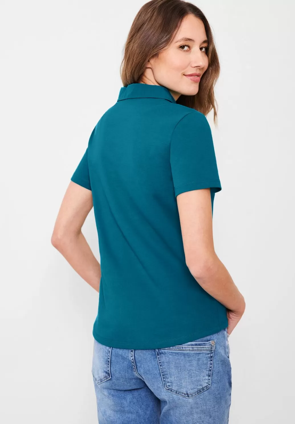 Street One Basic Poloshirt In Unifarbe^Damen Shirts