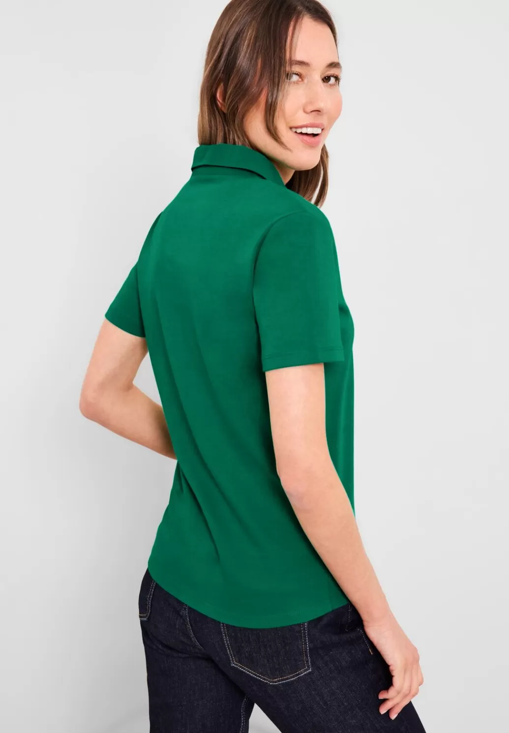 Street One Basic Poloshirt In Unifarbe^Damen Shirts