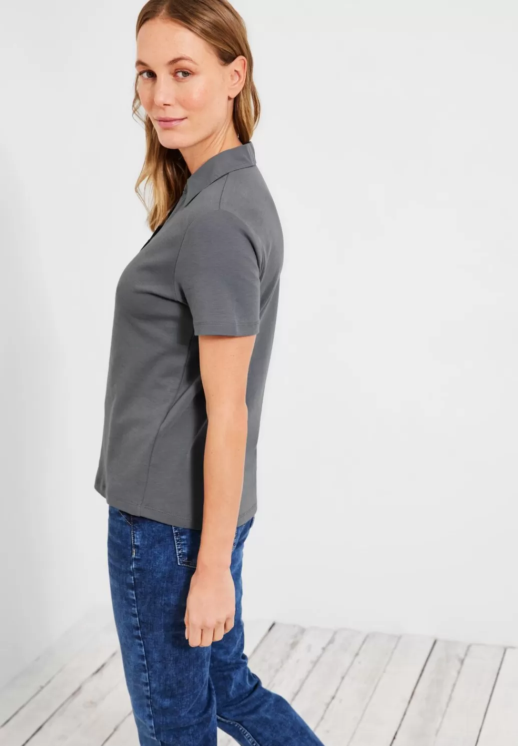 Street One Basic Poloshirt In Unifarbe^Damen Shirts