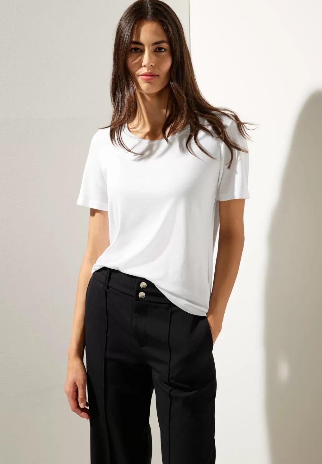 Street One Basic Shirt In Unifarbe^Damen Shirts