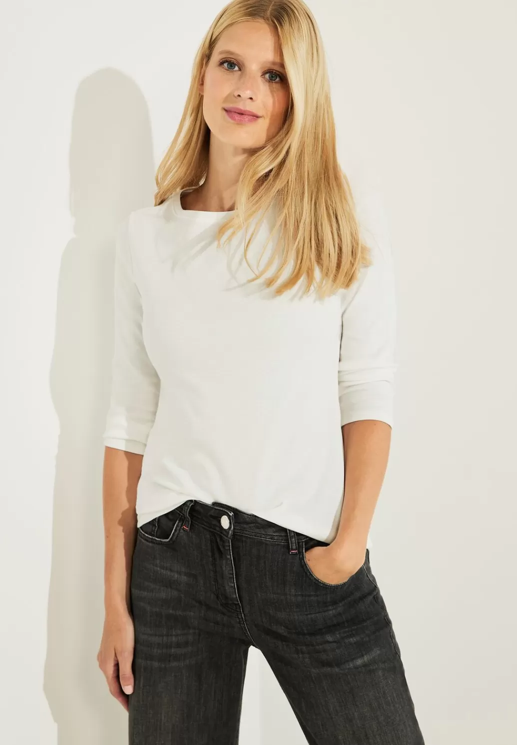 Street One Basic Shirt In Unifarbe^Damen 3/4-Arm Shirts