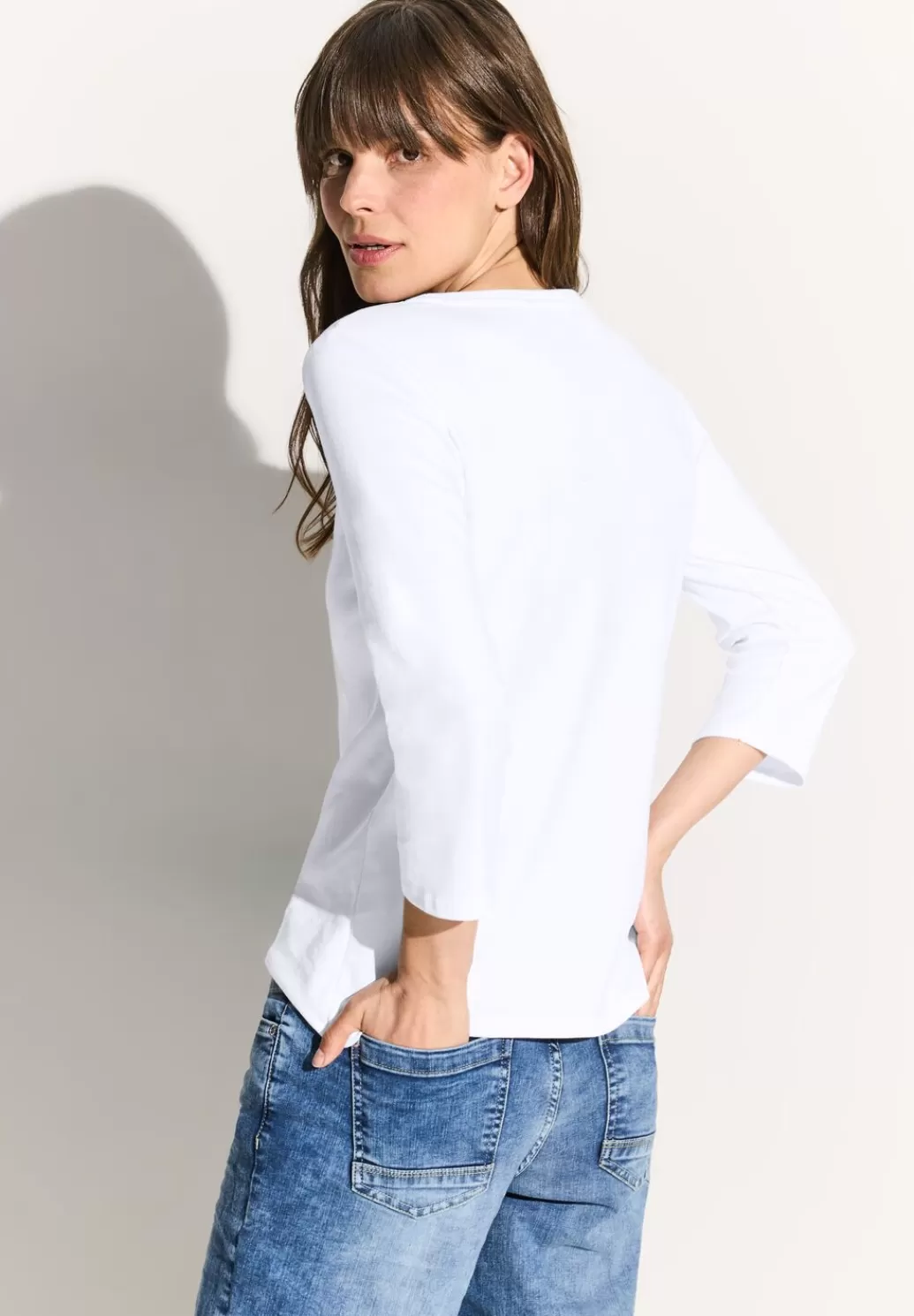 Street One Basic Shirt In Unifarbe^Damen 3/4-Arm Shirts