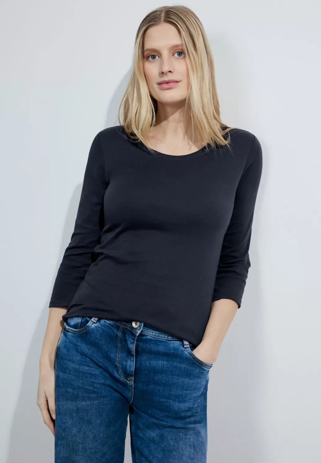 Street One Basic Shirt Mit Rundhals^Damen 3/4-Arm Shirts