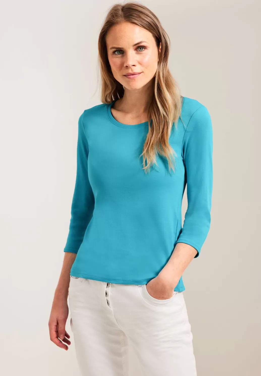 Street One Basic Shirt Mit Rundhals^Damen 3/4-Arm Shirts