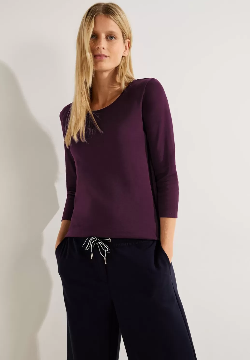 Street One Basic Shirt Mit Rundhals^Damen 3/4-Arm Shirts