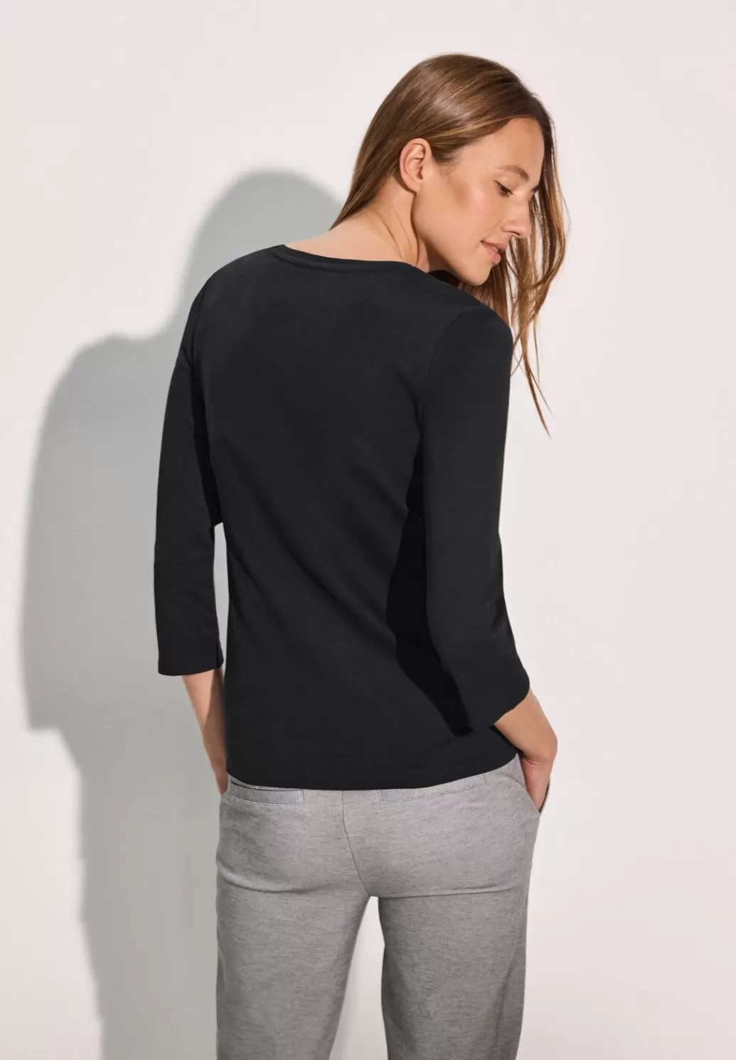 Street One Basic Shirt Mit Rundhals^Damen 3/4-Arm Shirts