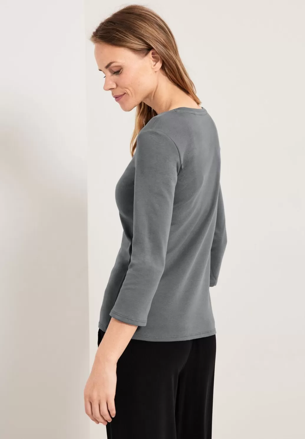 Street One Basic Shirt Mit Rundhals^Damen 3/4-Arm Shirts