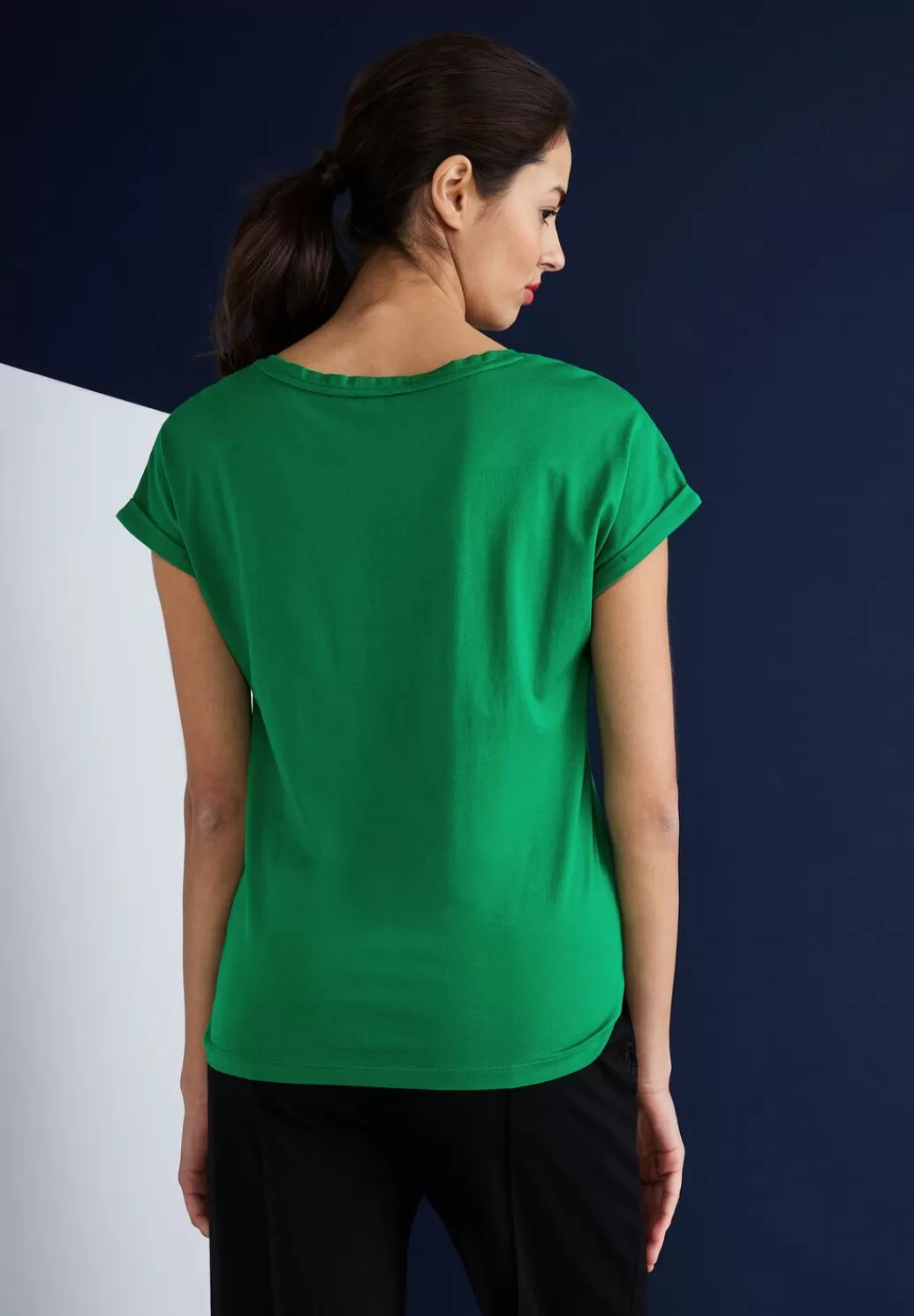 Street One Basic Shirt Mit Steinchen^Damen Shirts