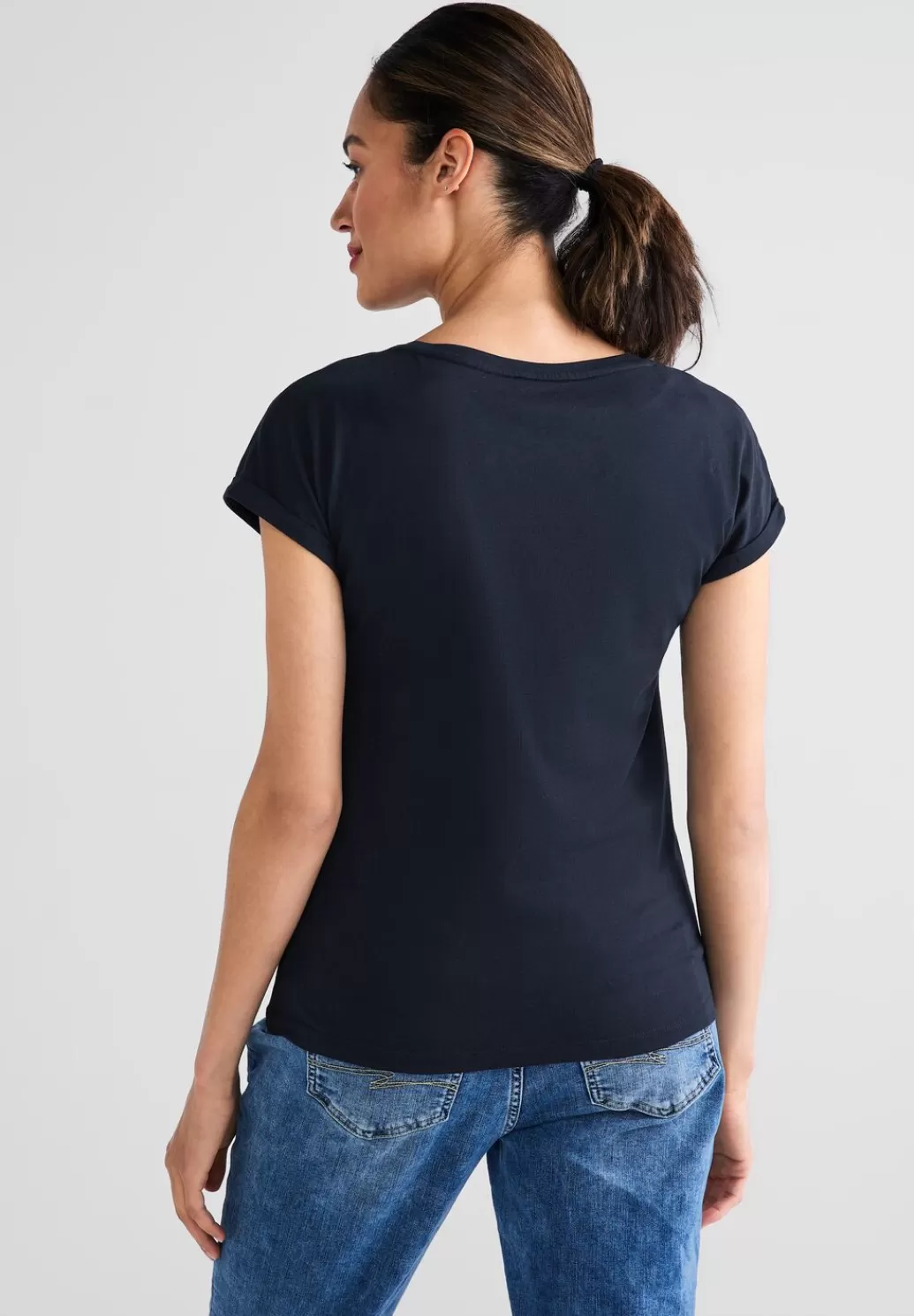 Street One Basic Shirt Mit Steinchen^Damen Shirts