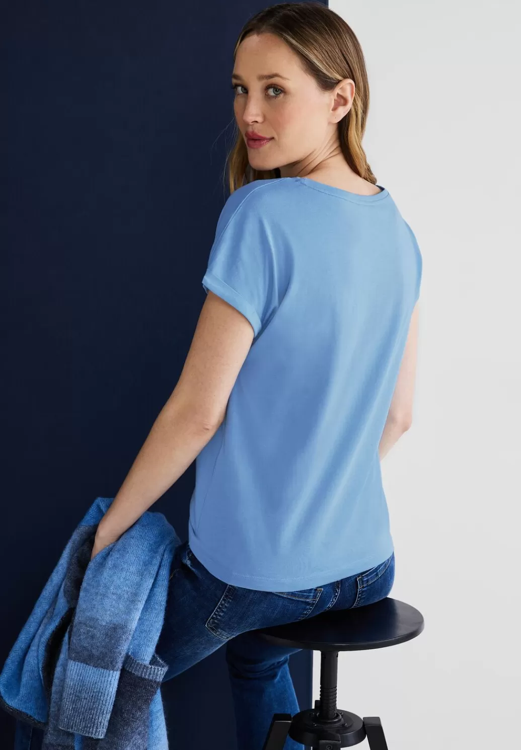 Street One Basic Shirt Mit Steinchen^Damen Shirts