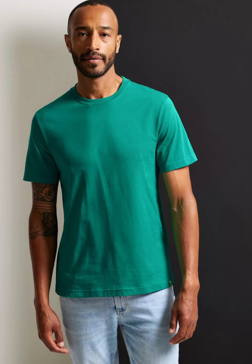 Street One Basic T-Shirt In Unifarbe^Herren T-Shirts & Polos