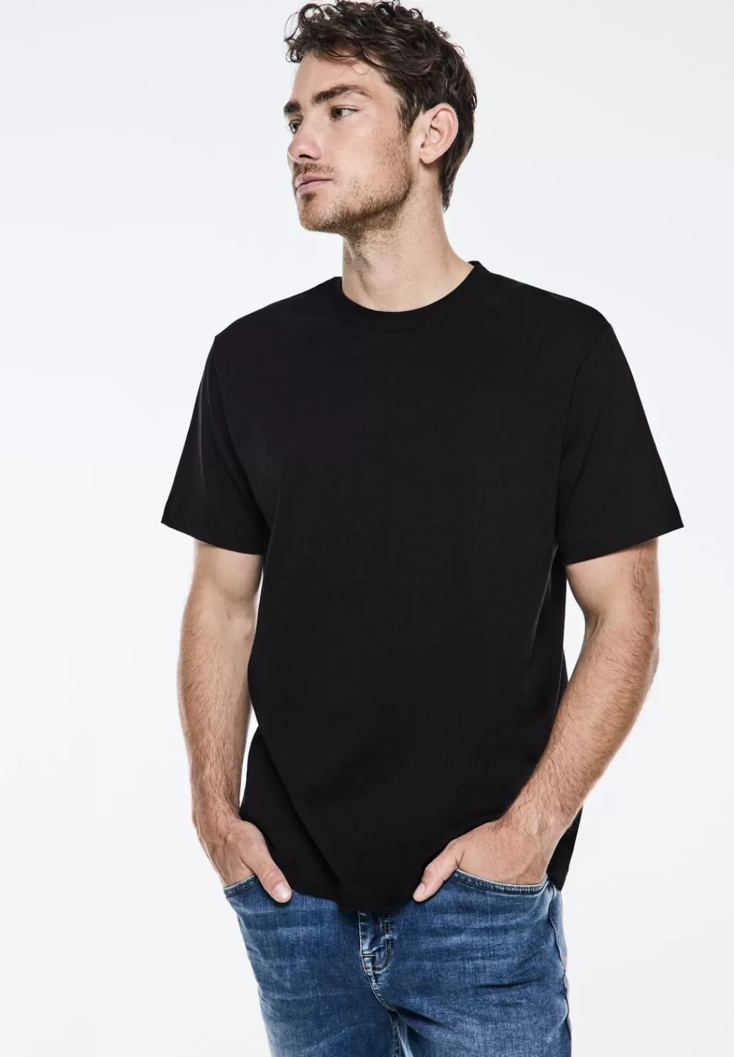 Street One Basic T-Shirt In Unifarbe^Herren T-Shirts & Polos