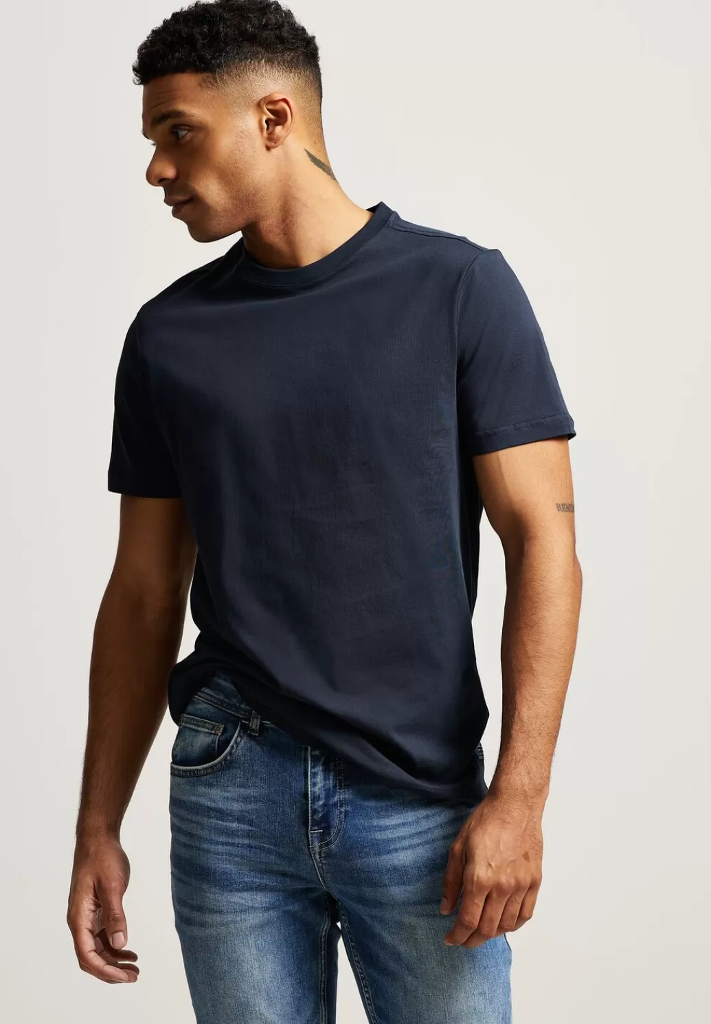 Street One Basic T-Shirt In Unifarbe^Herren T-Shirts & Polos