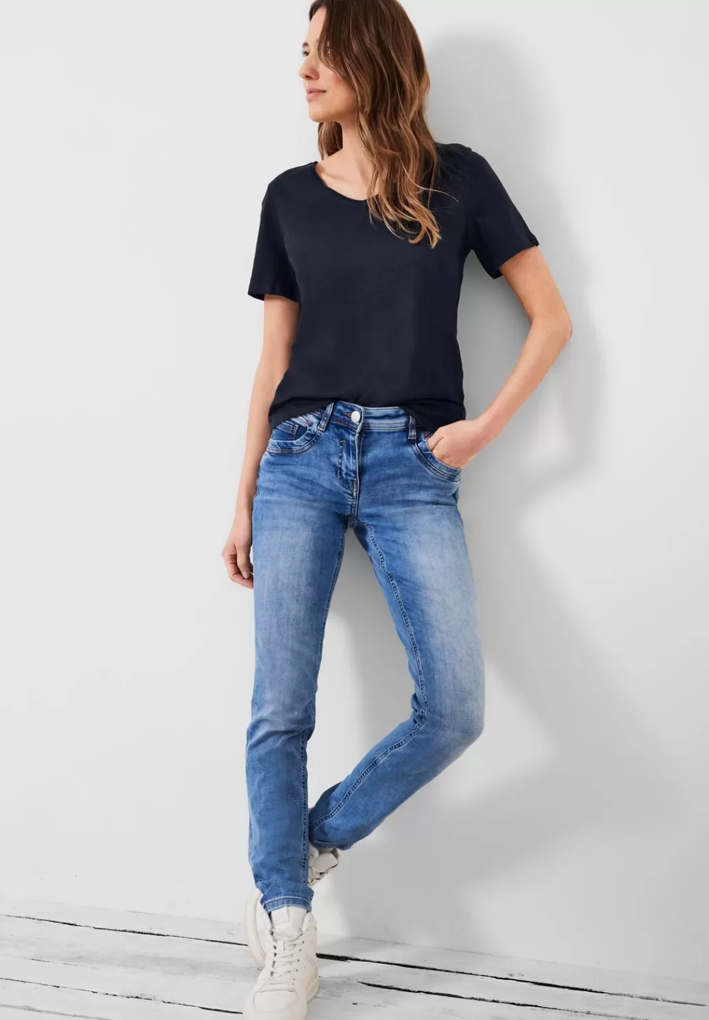 Street One Basic T-Shirt In Unifarbe^Damen Shirts