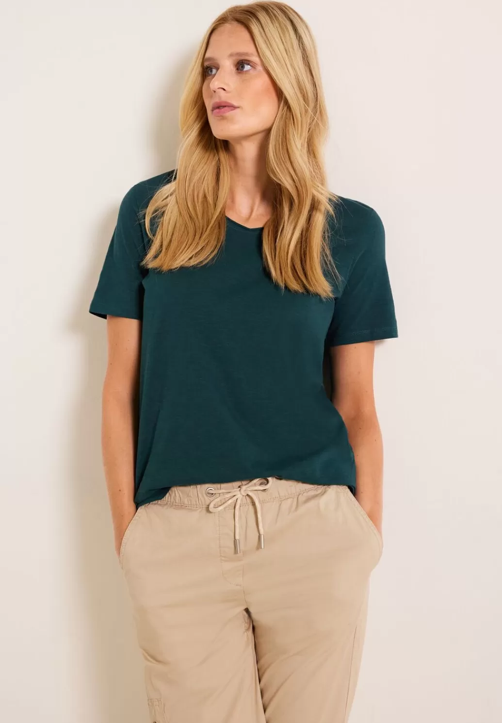 Street One Basic T-Shirt In Unifarbe^Damen Shirts