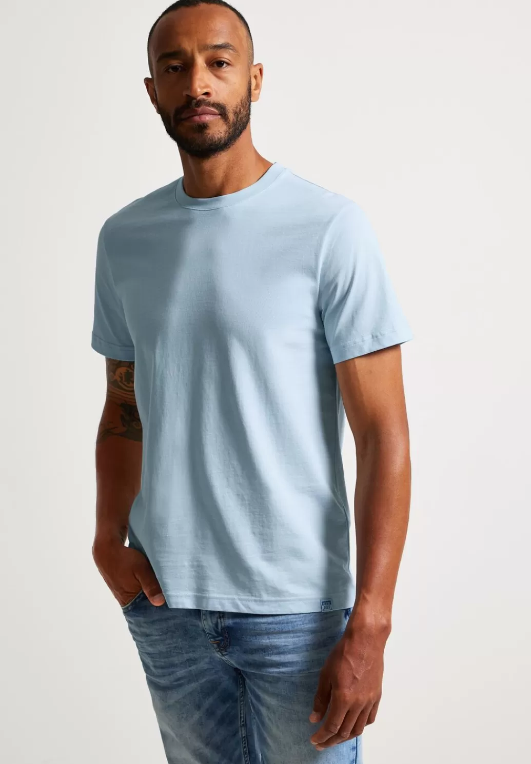 Street One Basic T-Shirt In Unifarbe^Herren T-Shirts & Polos