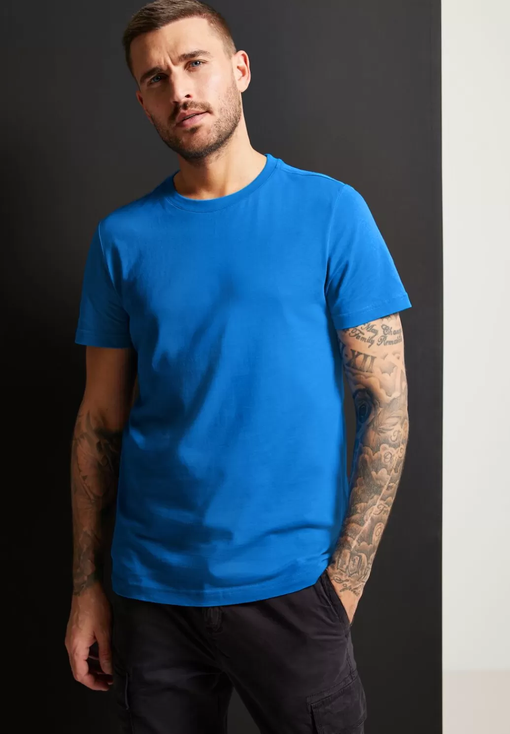 Street One Basic T-Shirt In Unifarbe^Herren T-Shirts & Polos