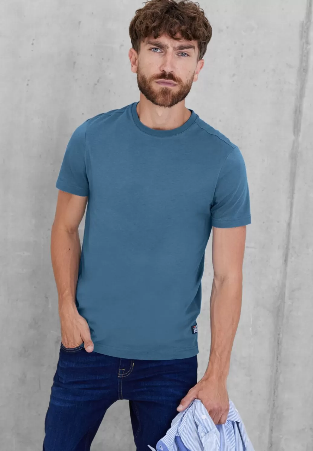 Street One Basic T-Shirt In Unifarbe^Herren T-Shirts & Polos