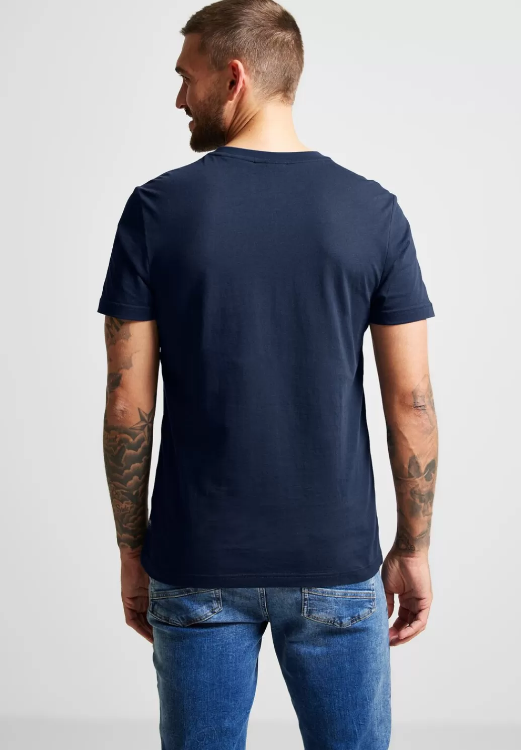 Street One Basic T-Shirt In Unifarbe^Herren T-Shirts & Polos