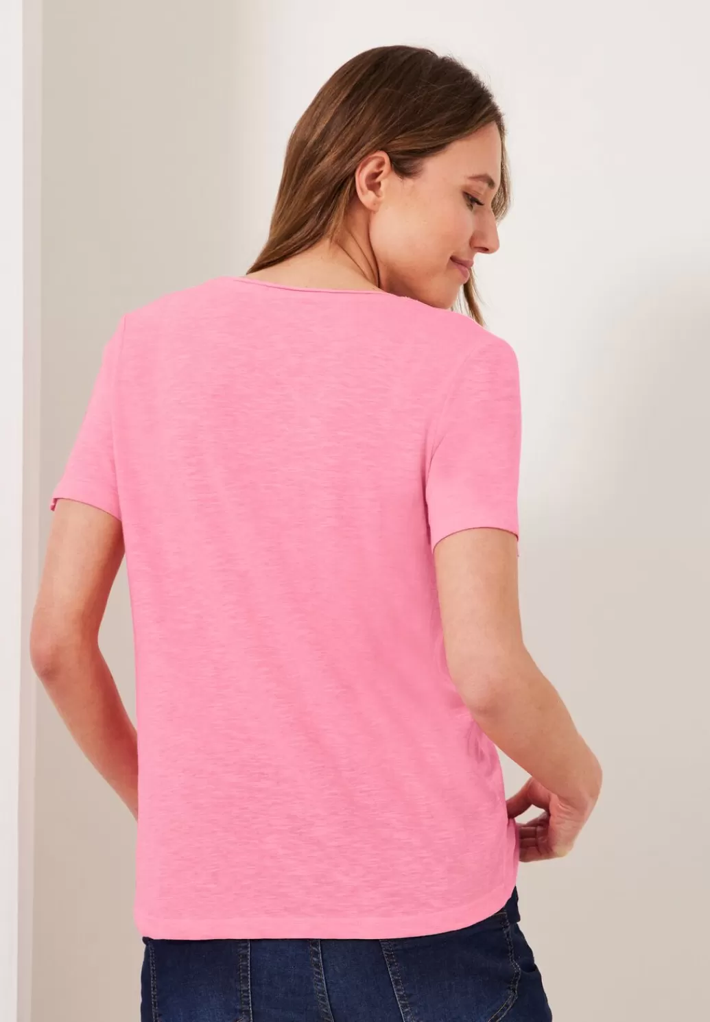 Street One Basic T-Shirt In Unifarbe^Damen Shirts