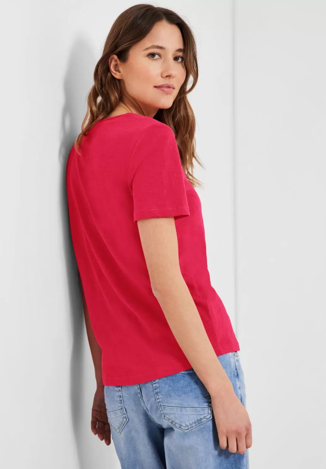 Street One Basic T-Shirt In Unifarbe^Damen Shirts