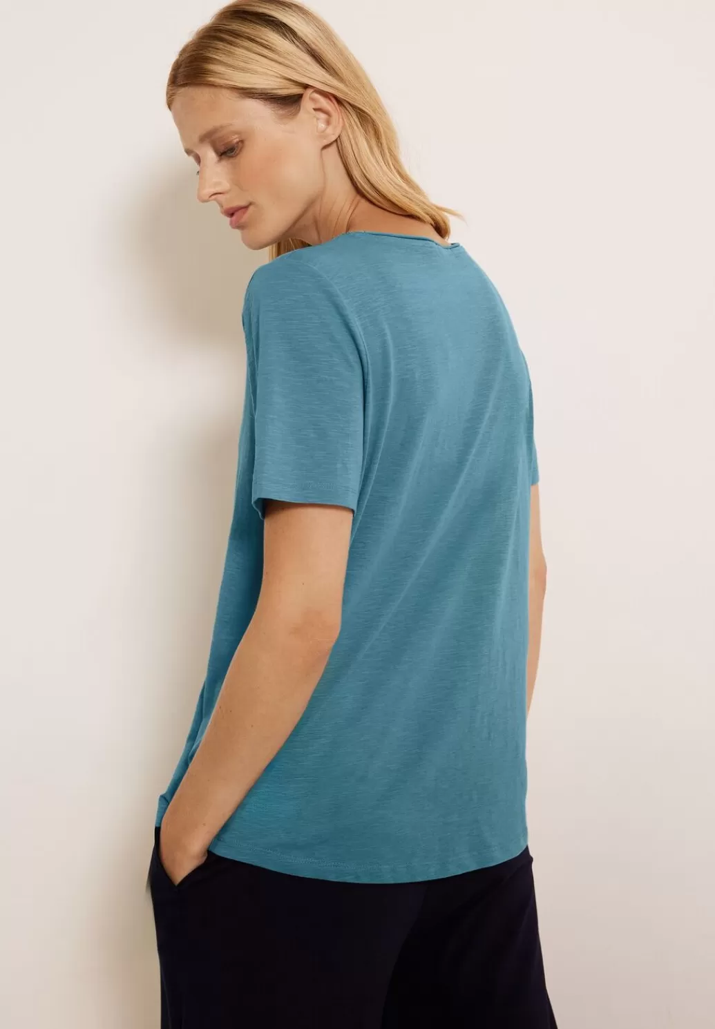 Street One Basic T-Shirt In Unifarbe^Damen Shirts