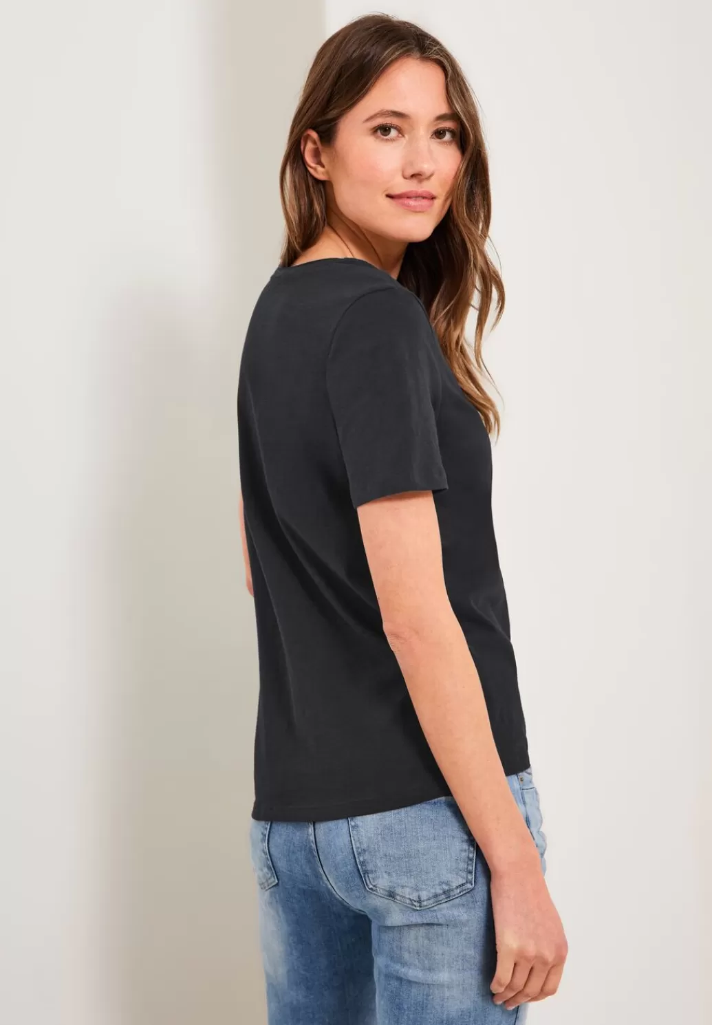 Street One Basic T-Shirt In Unifarbe^Damen Shirts