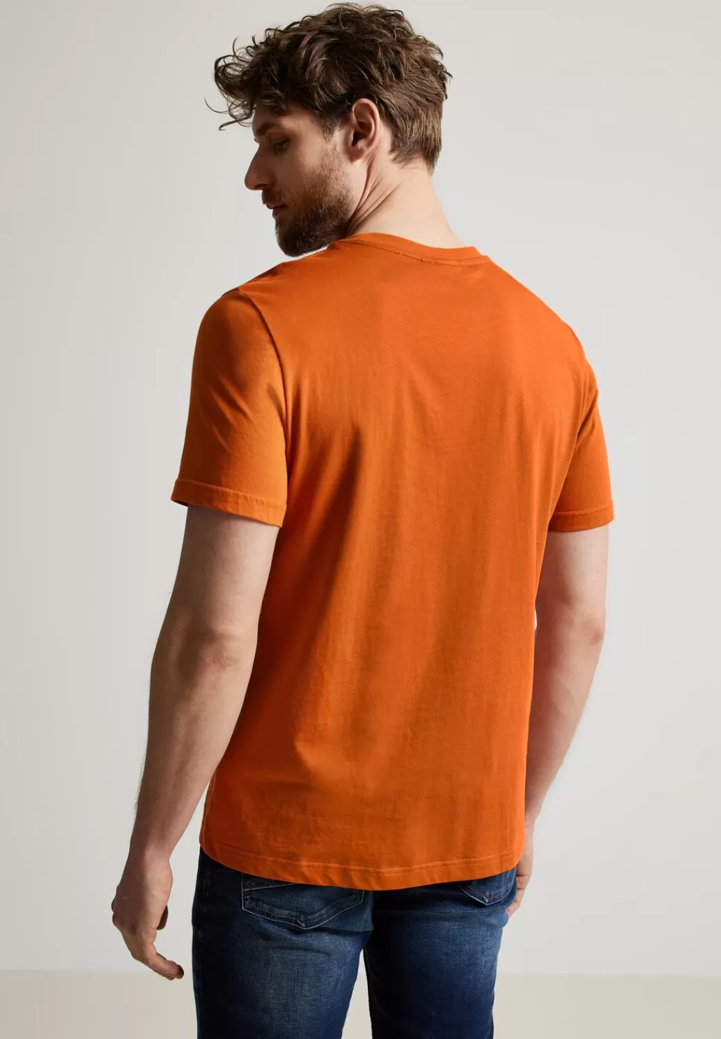 Street One Basic T-Shirt In Unifarbe^Herren T-Shirts & Polos