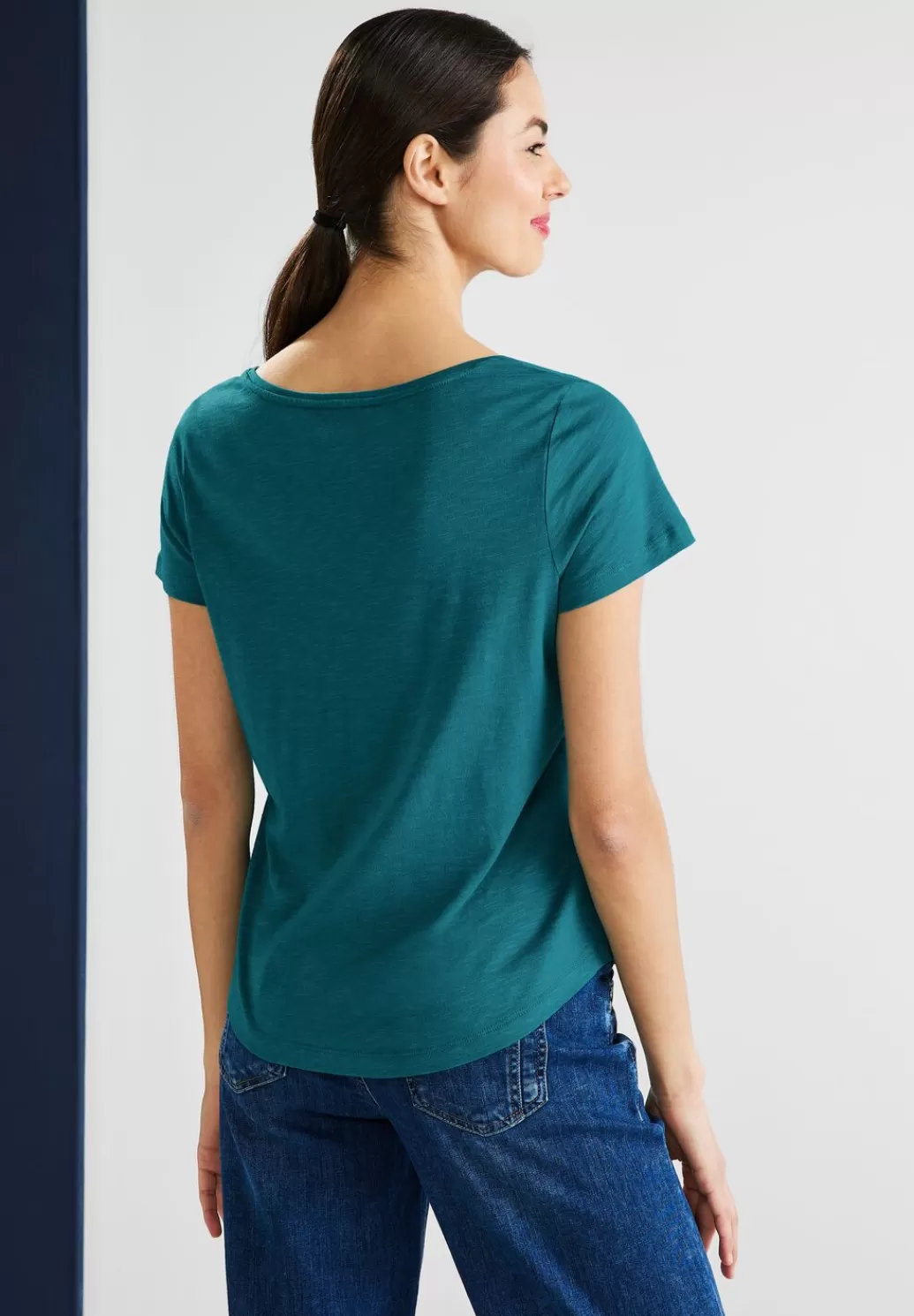 Street One Basic T-Shirt In Unifarbe^Damen Shirts