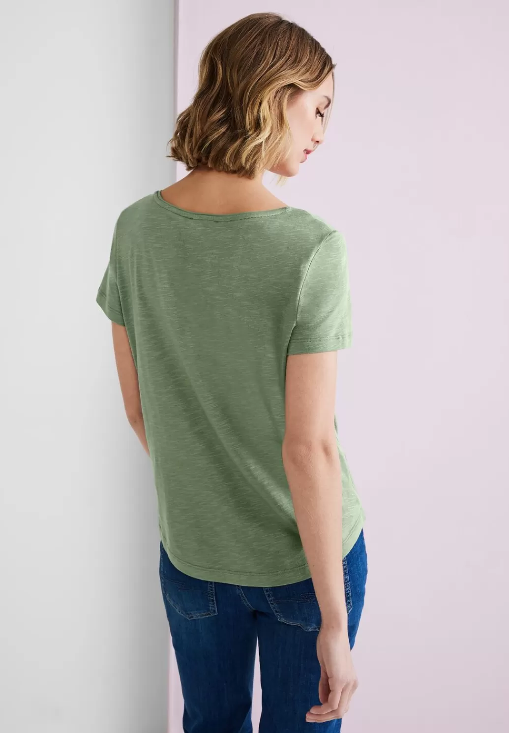 Street One Basic T-Shirt In Unifarbe^Damen Shirts