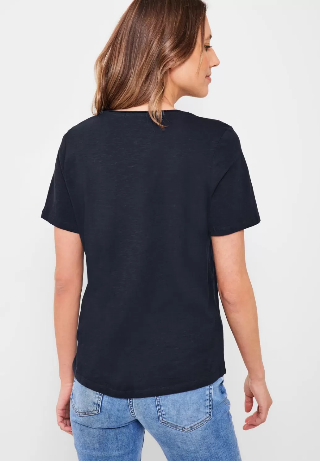 Street One Basic T-Shirt In Unifarbe^Damen Shirts