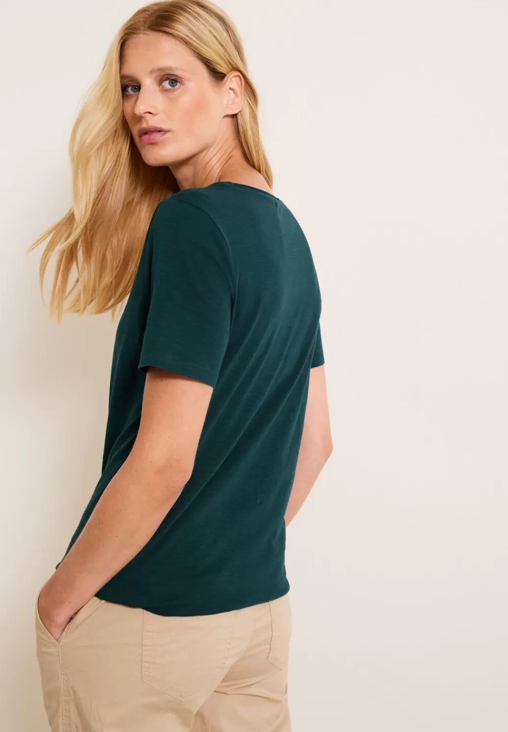 Street One Basic T-Shirt In Unifarbe^Damen Shirts