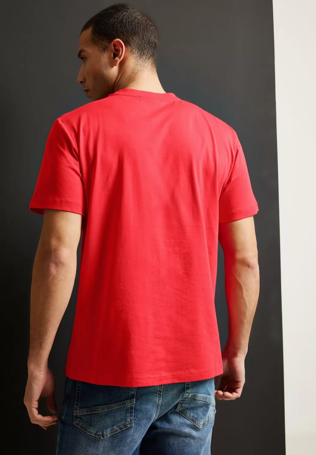 Street One Basic T-Shirt In Unifarbe^Herren T-Shirts & Polos