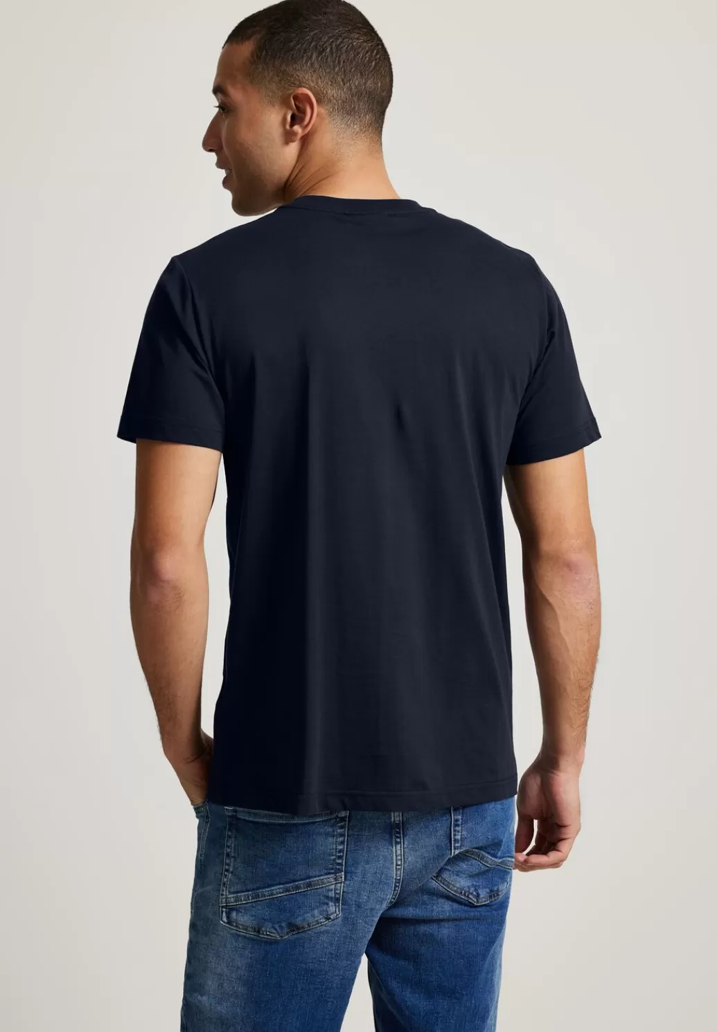 Street One Basic T-Shirt In Unifarbe^Herren T-Shirts & Polos