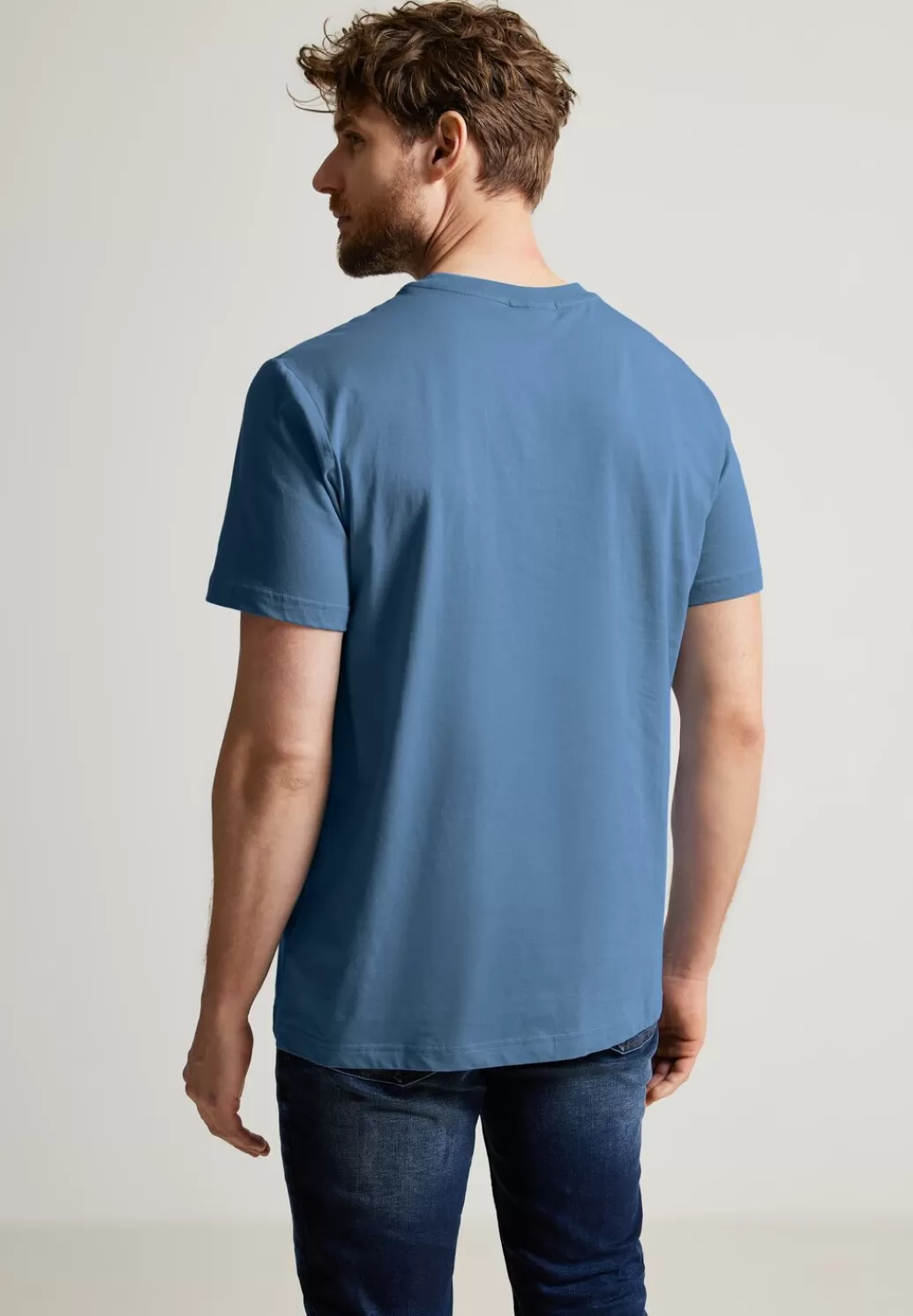 Street One Basic T-Shirt In Unifarbe^Herren T-Shirts & Polos