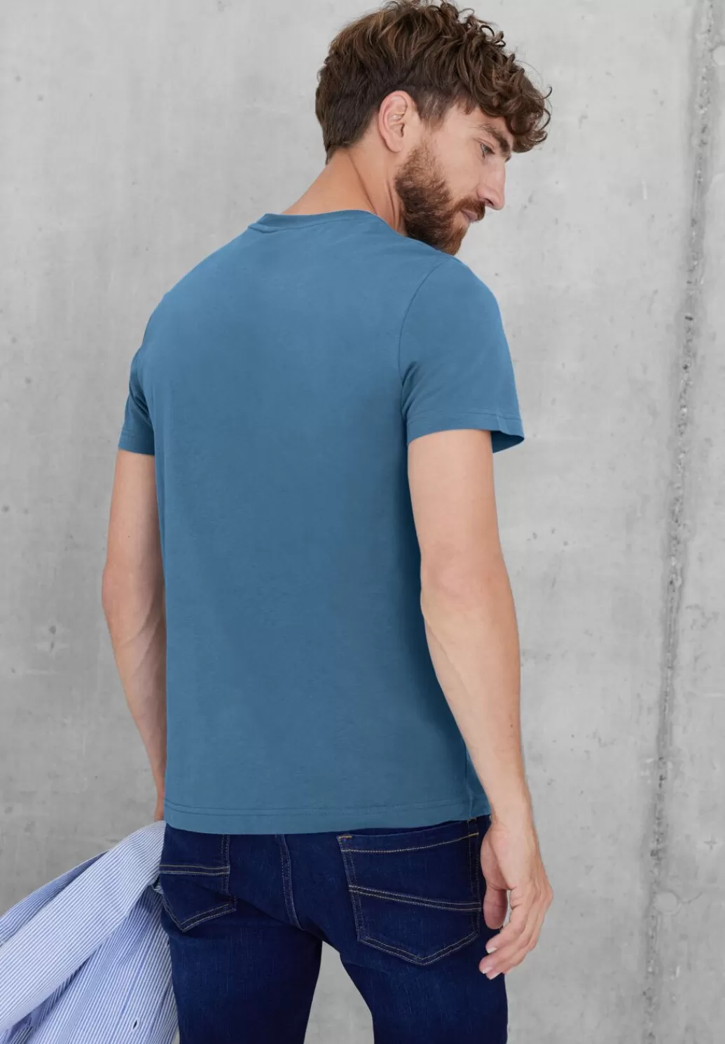 Street One Basic T-Shirt In Unifarbe^Herren T-Shirts & Polos