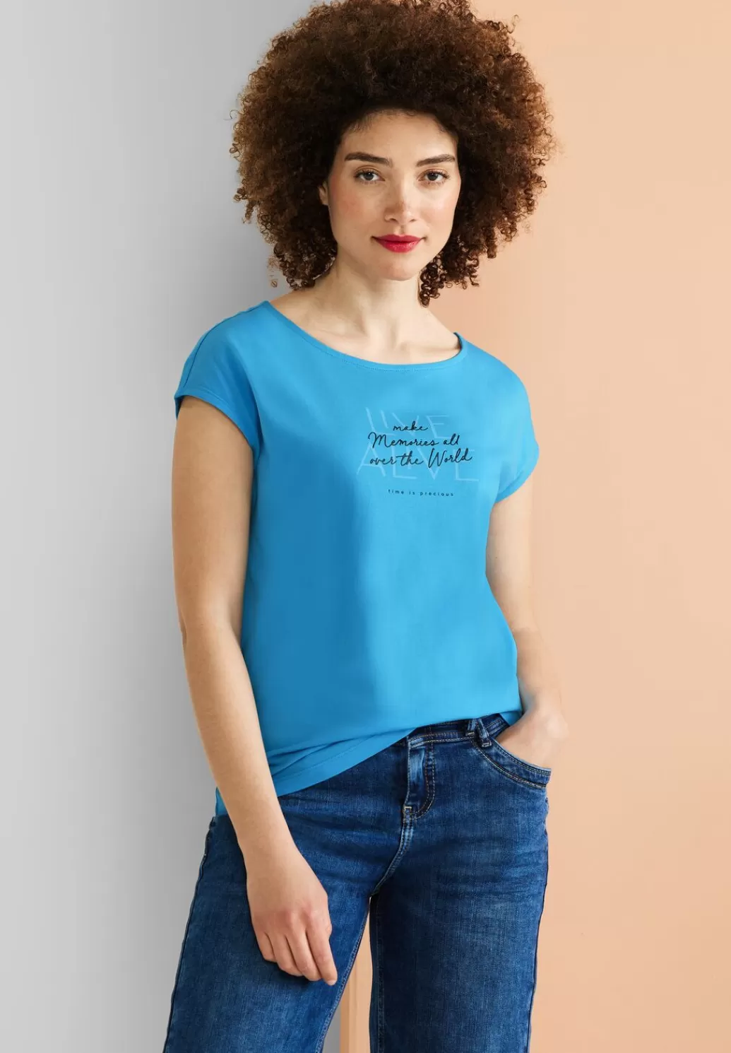 Street One Basic T-Shirt Mit Wording^Damen Shirts