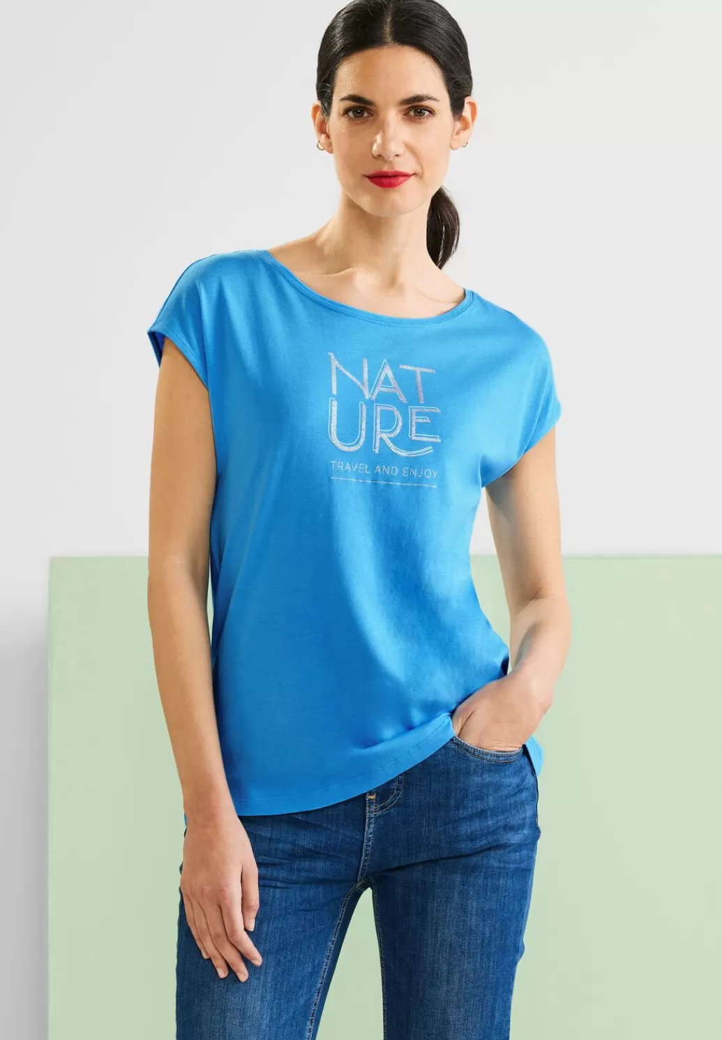 Street One Basic T-Shirt Mit Wording^Damen Shirts