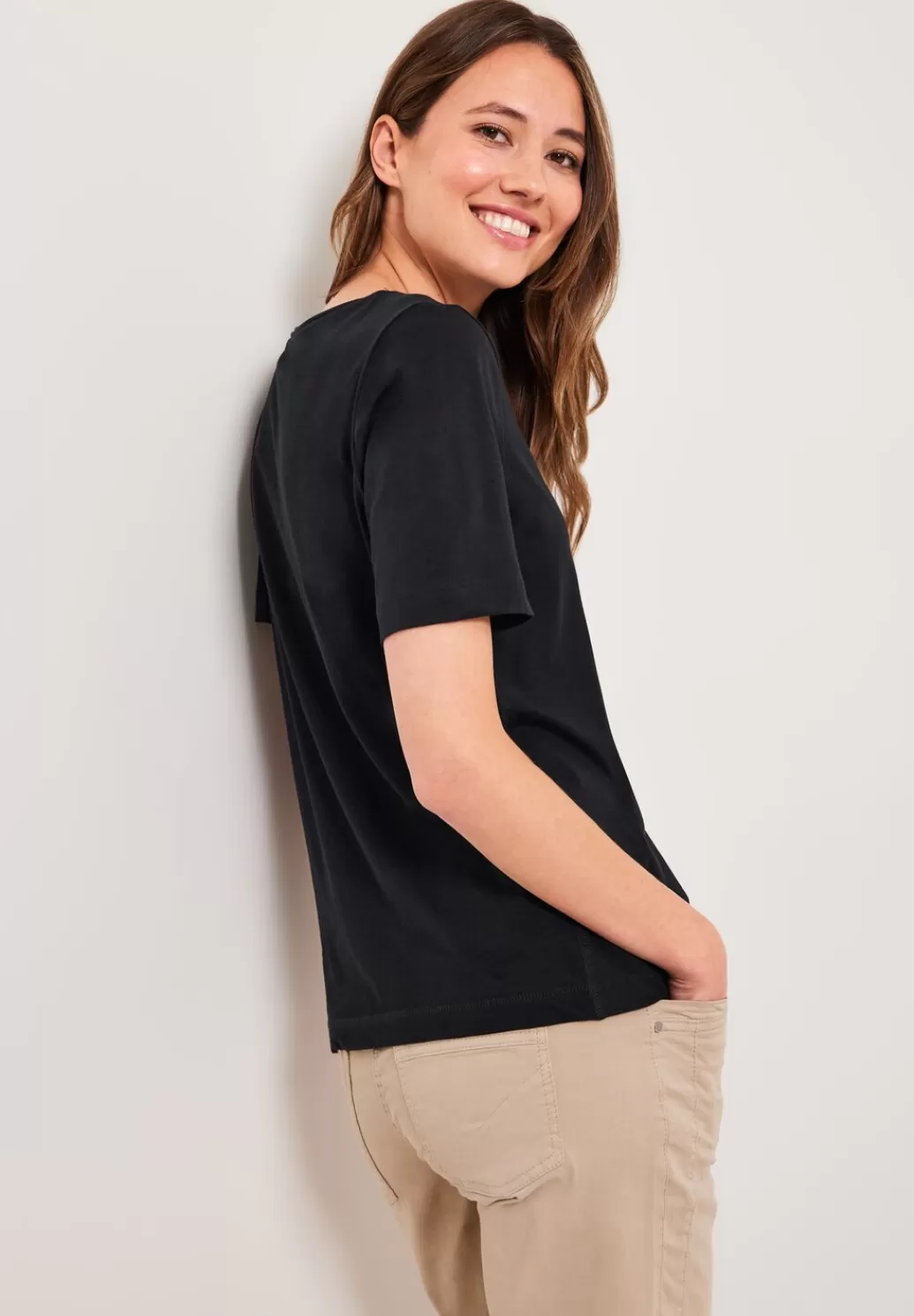 Street One Basic Uni T-Shirt^Damen Shirts