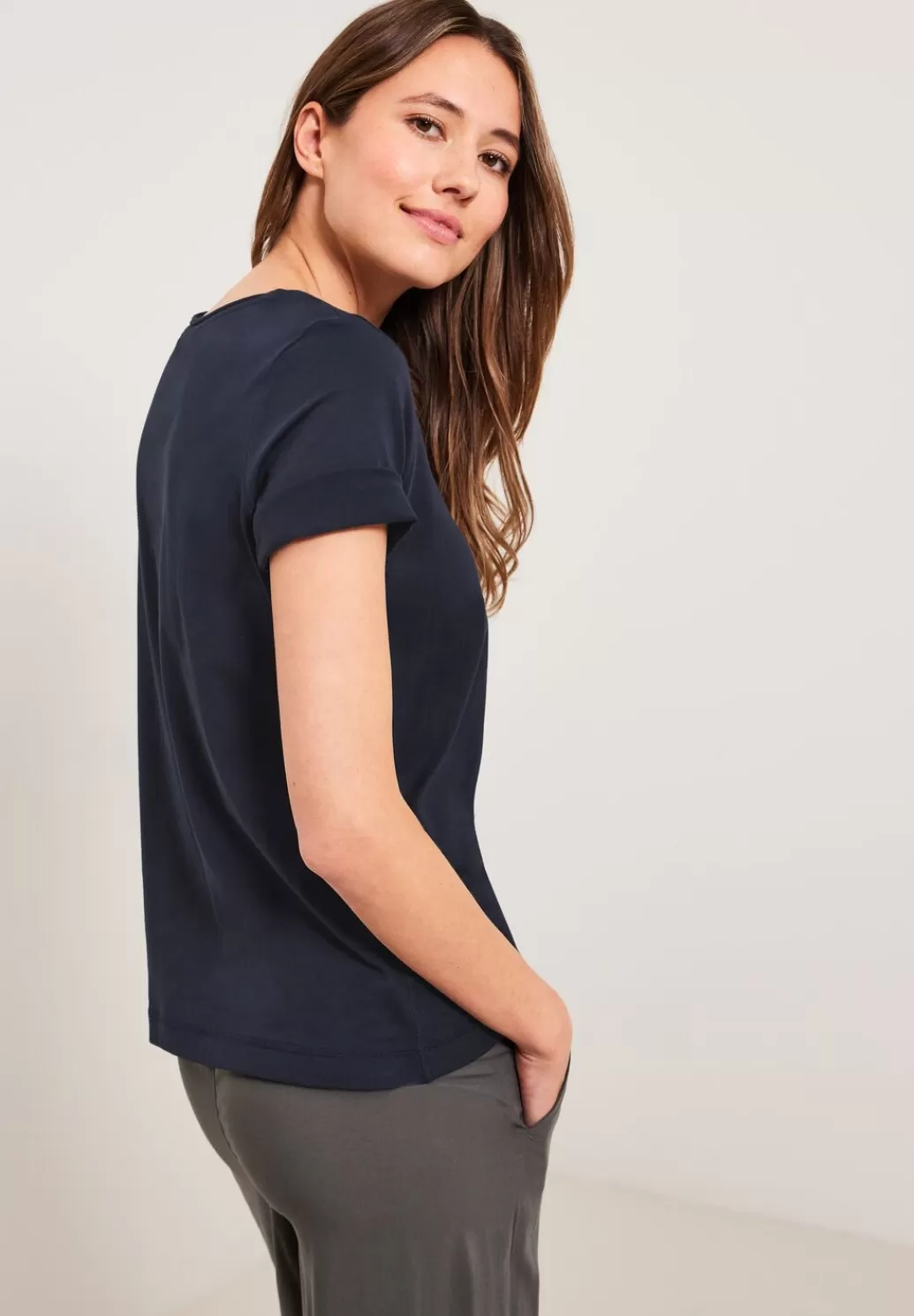 Street One Basic Uni T-Shirt^Damen Shirts