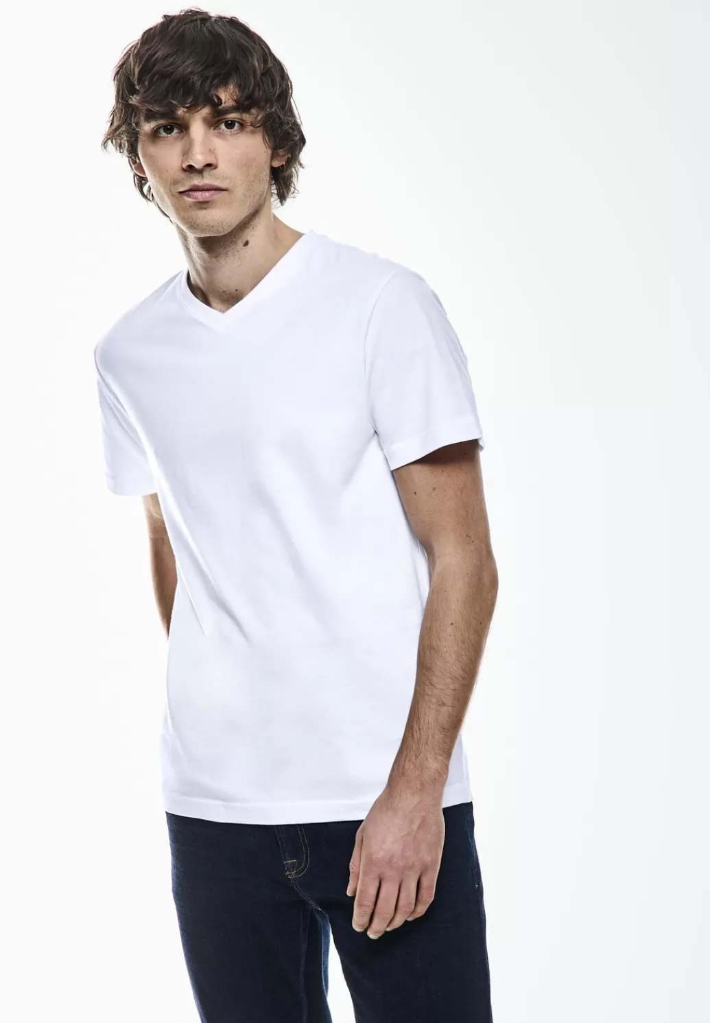 Street One Basic V-Neck T-Shirt^Herren T-Shirts & Polos