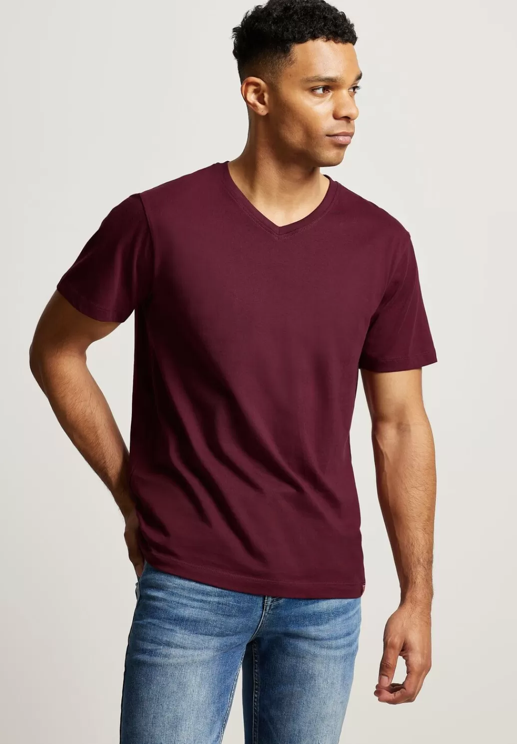 Street One Basic V-Neck T-Shirt^Herren T-Shirts & Polos